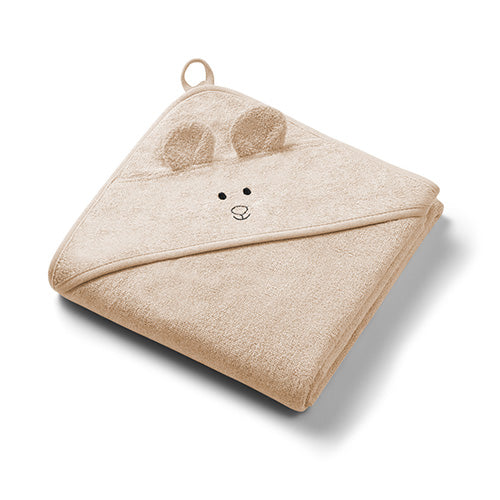 Baby Ono prosop cu gluga din bambus 100x100 cm 0m+ Beige soricel Imagine principală a produsului