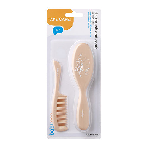 Baby Ono set perie si peptene Super Soft 0m+ Beige
