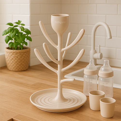 Baby Ono uscator universal pentru biberoane TULIP 0m+ Beige