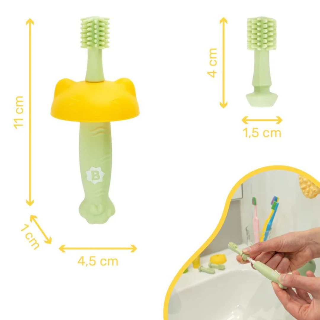 Badabulle periuta de dinti din silicon pentru bebelusi 6m+