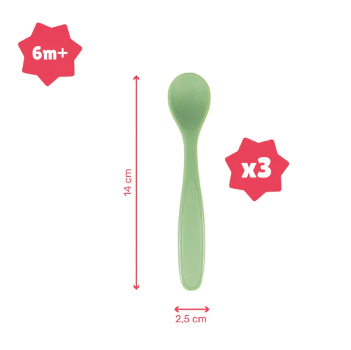 Badabulle set 3 lingurite flexibile 6m+ Pastel Imagine secundară a produsului