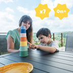 Badabulle set 7 jucarii stivuibile pentru baie 0m+
