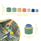 Badabulle set 7 jucarii stivuibile pentru baie 0m+