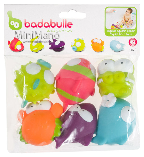 Badabulle Jucarii de baie 6 buc/set pentru 6m+ Ocean