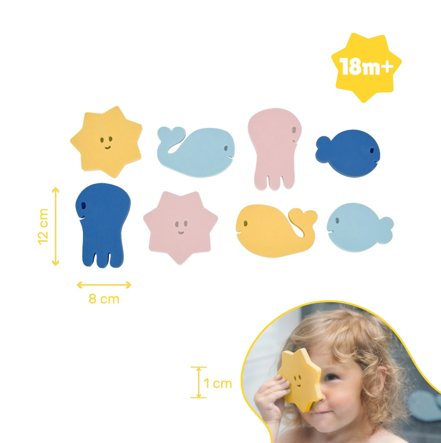 Badabulle puzzle pentru baie cu animalute acvatice 18m+ 03