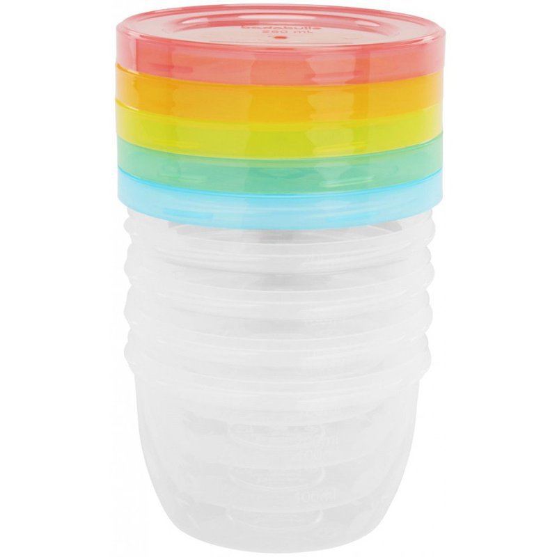 Badabulle set 5 boluri pentru pastrarea alimentelor 0m+ 01