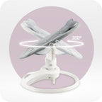 Momi balansoar electric PEARL cu sezut rotativ 360 grade 0-9 kg Grey