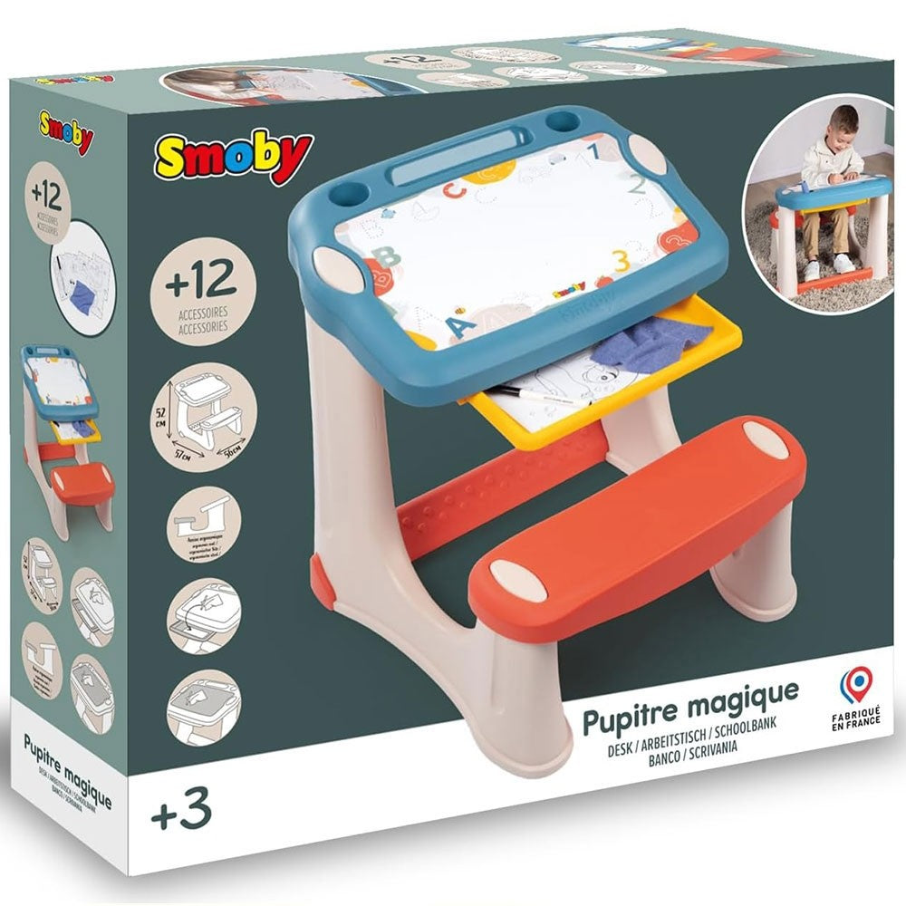 Smoby banca scolara Magical Desk cu accesorii 3 ani+