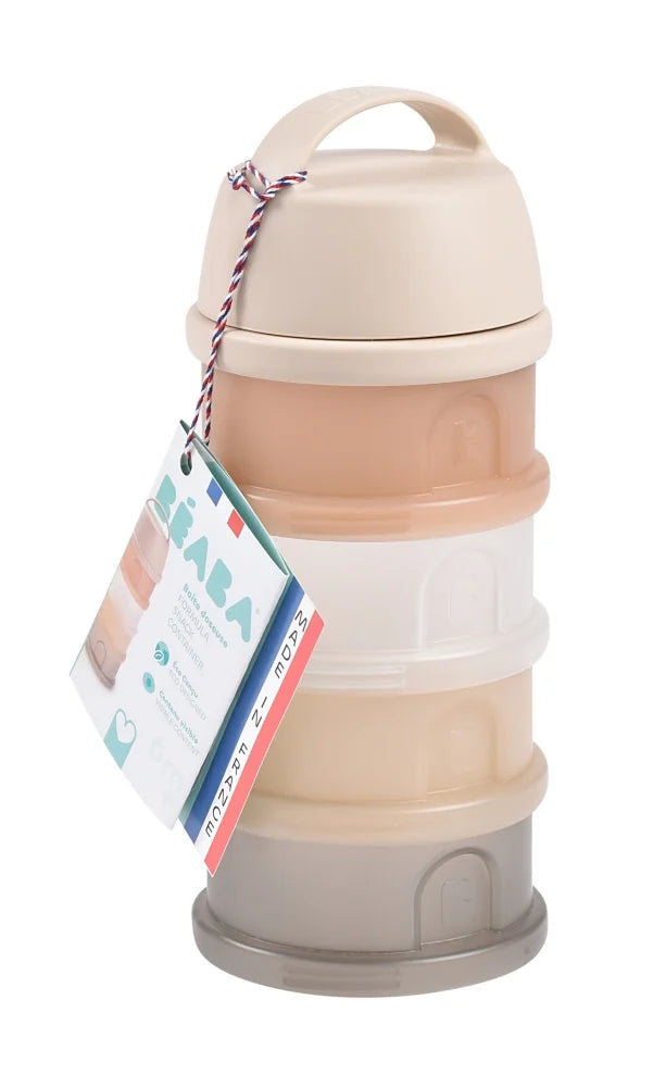 Beaba recipient lapte praf cu 4 compartimente 0m+ Transparente Clay
