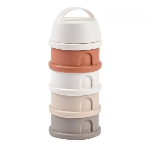 Beaba recipient lapte praf cu 4 compartimente 0m+ Cotton/Terracotta