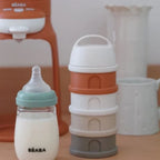 Beaba recipient lapte praf cu 4 compartimente 0m+ Cotton/Terracotta