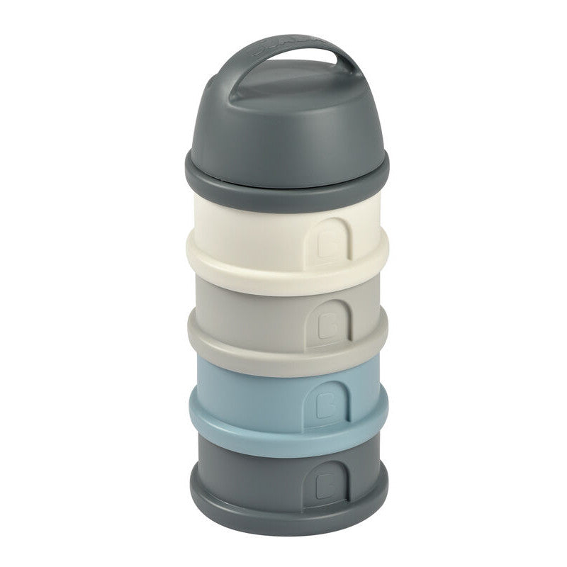 Beaba recipient lapte praf cu 4 compartimente 0m+ Mineral Grey/Blue