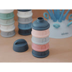 Beaba recipient lapte praf cu 4 compartimente 0m+ Mineral Grey/Pink