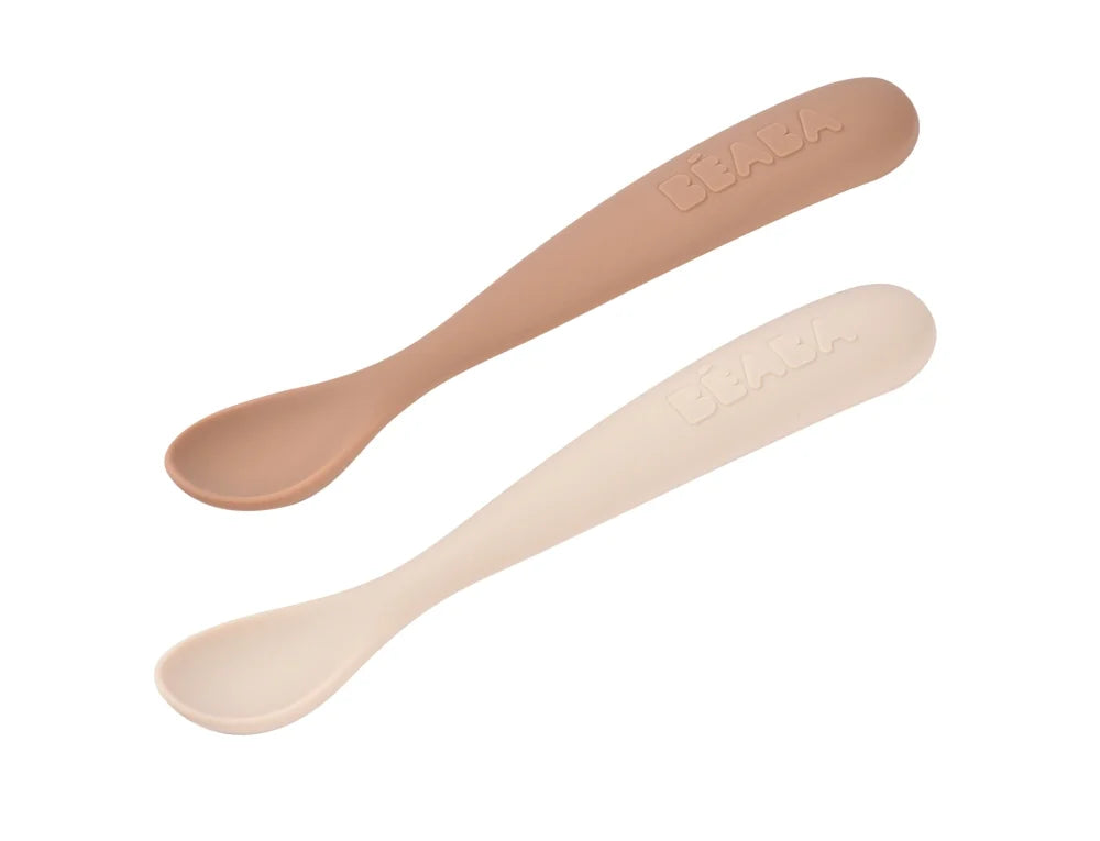 Beaba set 2 lingurite silicon 4m+ Clay Imagine secundară a produsului