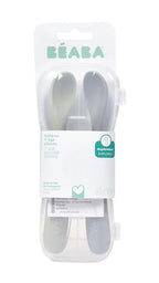 Beaba set 2 lingurite silicon 4m+ Nature