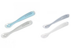 Beaba set 2 lingurite silicon cu cutie de transport 4m+, 01