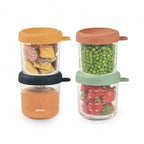 Beaba set 4 recipiente sticla 250 ml Sunrise Colormix