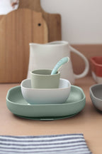 Beaba set de masa silicon 4 piese 4m+ Sage Green