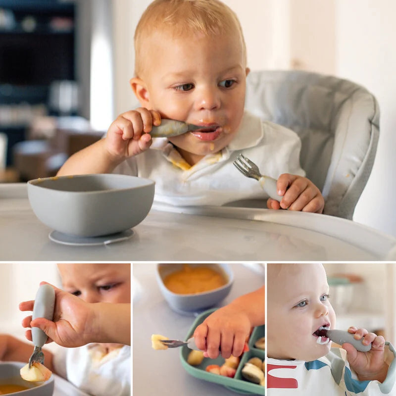 Beaba set tacamuri inox 10m+ Velvet Grey