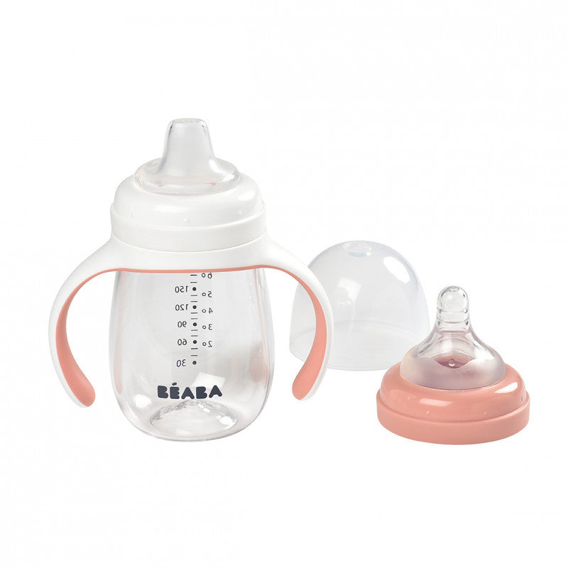 Beaba biberon de invatare 2in1 pentru 4m+, Roz B913478 01