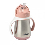 Beaba canita inox cu pai de 250 ml pentru 8m+, Roz B913482 01