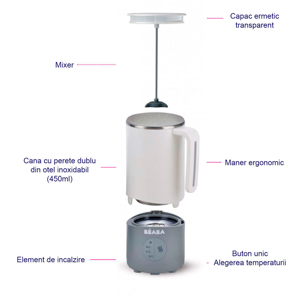Beaba preparator lapte MilkPrep White-Grey B912687 11