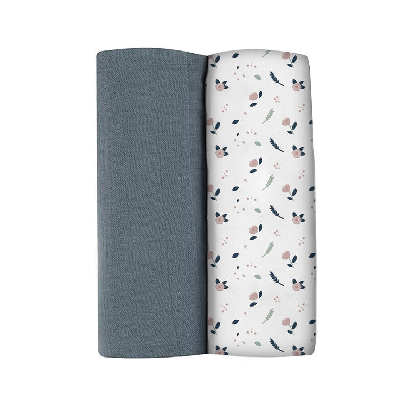 Beaba set 2 museline bumbac organic 120x120 cm 0m+, 01