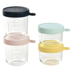 Beaba set 4 recipiente sticla 150-250 ml 4m+, Blue B912996 01