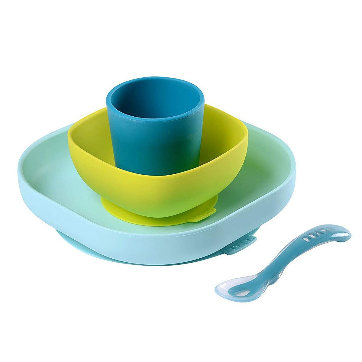Beaba set de masa silicon 4 piese 4m+, Bleu B913428.01