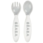 Beaba set lingurita si furculita ergonomica, Gri  B913470 01