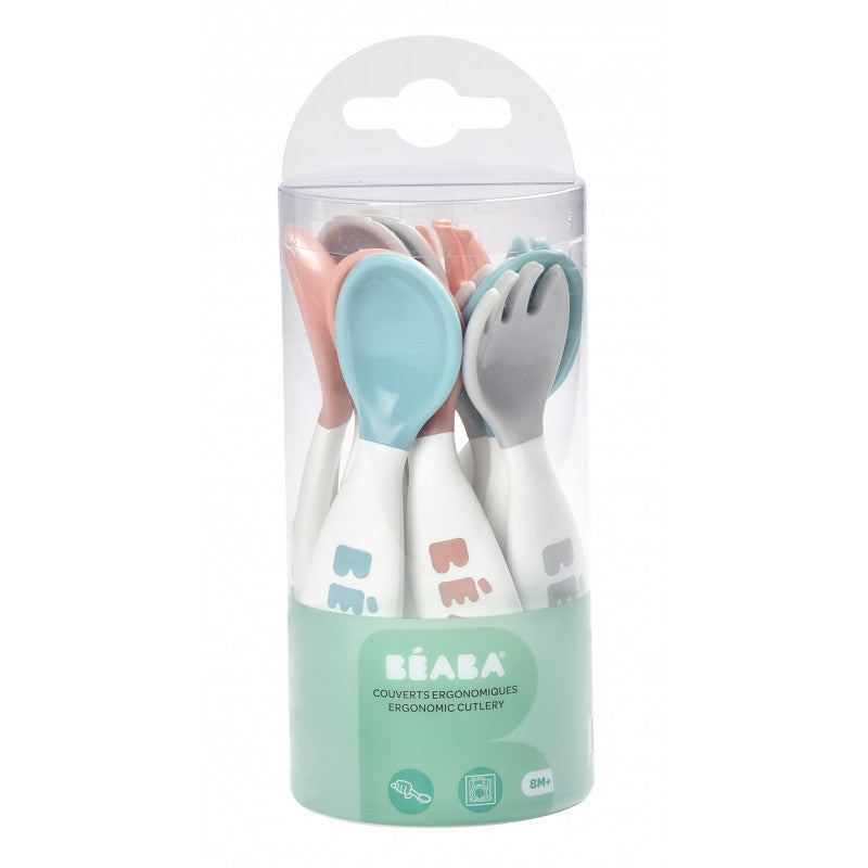 Beaba set tacamuri 6 lingurite + 4 furculite pentru 8m+,01