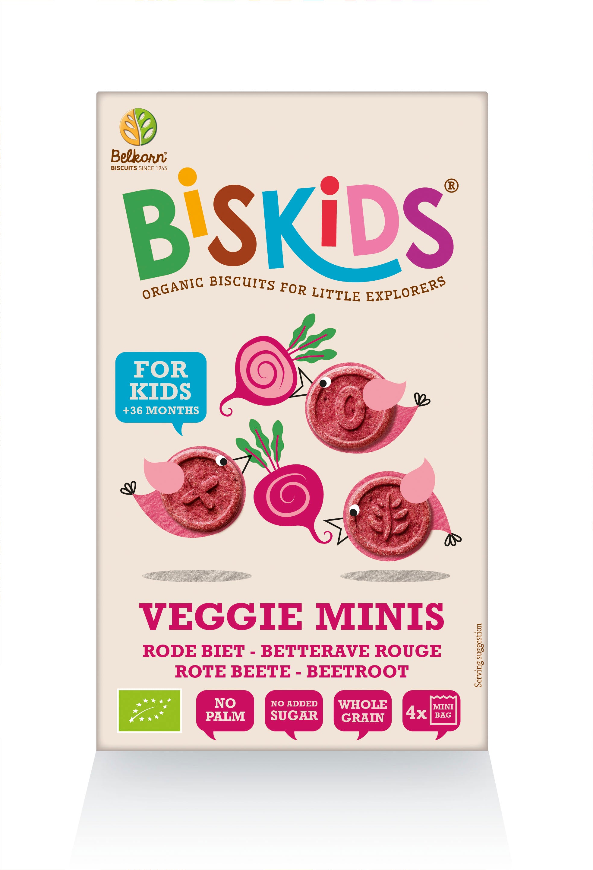 Belkorn biscuiti pentru copii BISKIDS Veggie Minis cu sfecla 