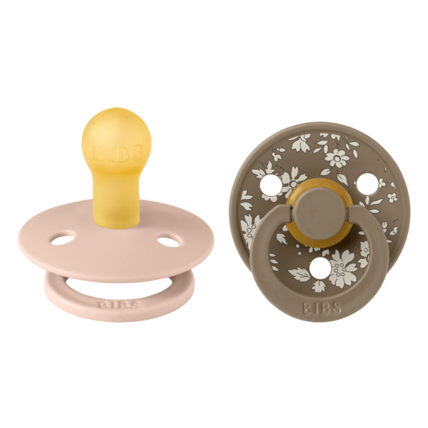 Bibs 2 suzete latex tip cherry Colour Capel X LIBERTY 0-6 luni Dark Oak/Blush Imagine principală a produsului