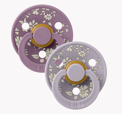 Bibs 2 suzete latex tip cherry Colour Capel X LIBERTY 0-6 luni Fossil Grey/Mauve Imagine secundară a produsului