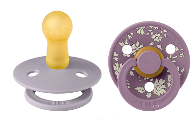 Bibs 2 suzete latex tip cherry Colour Capel X LIBERTY 6-18 luni Fossil Grey/Mauve Imagine principală a produsului
