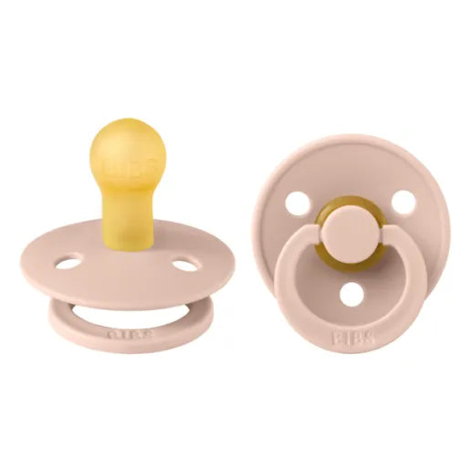 Bibs 2 suzete latex tip cherry Colour Collection 0-6 luni, Blush/Blush Imagine principală a produsului