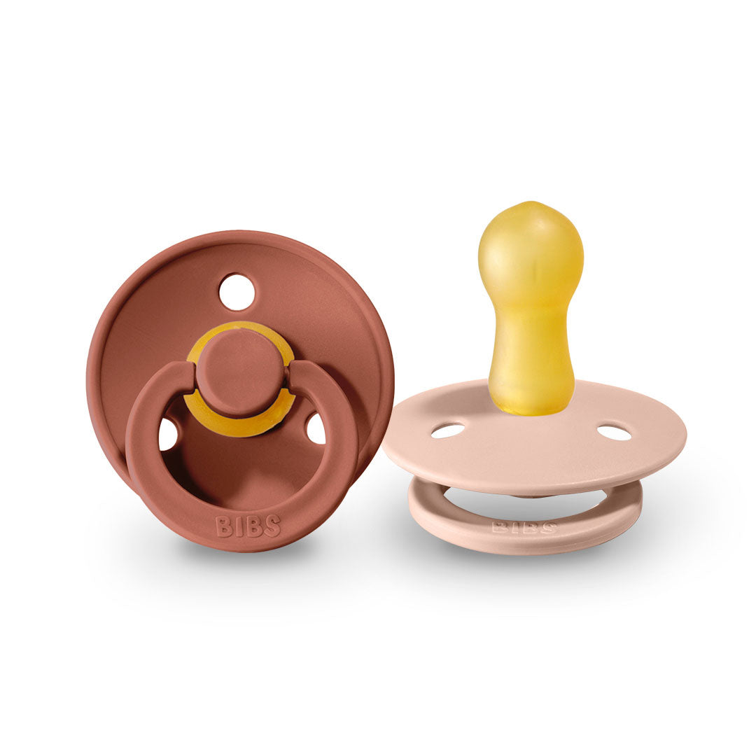 Bibs 2 suzete latex tip cherry Colour Collection 0-6 luni, Blush/Woodchuck Imagine principală a produsului