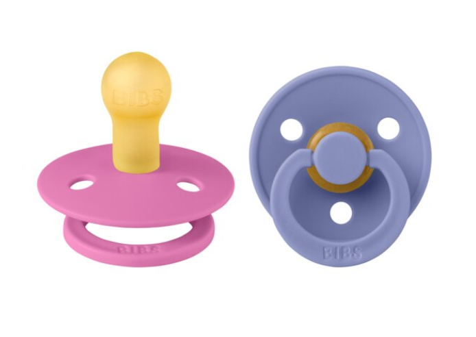 Bibs 2 suzete latex tip cherry Colour Collection 0-6 luni, Bubblegum/Peri Imagine principală a produsului