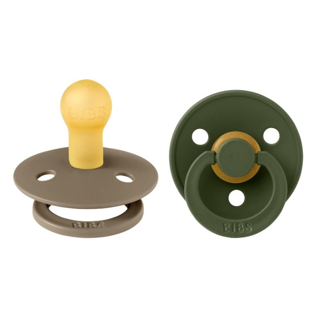 Bibs 2 suzete latex tip cherry Colour Collection 0-6 luni, Hunter Green/Dark Oak Imagine principală a produsului