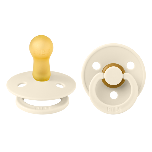 Bibs 2 suzete latex tip cherry Colour Collection 6-18 luni, Ivory/Ivory Imagine principală a produsului