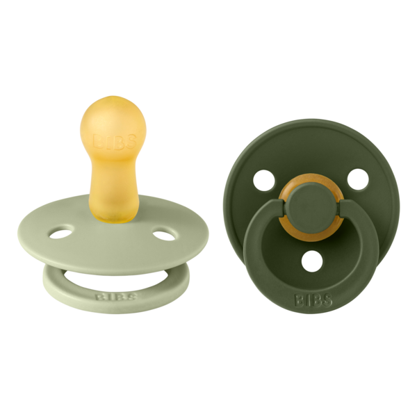 Bibs 2 suzete latex tip cherry Colour Collection 6-18 luni, Sage/Hunter Green Imagine principală a produsului