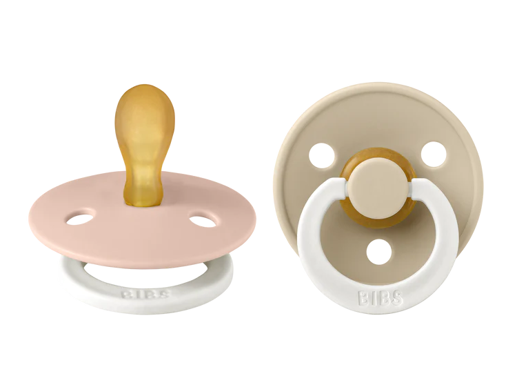 Bibs 2 suzete latex tip cherry Colour Night 0-6 luni, Blush/Vanilla Imagine principală a produsului