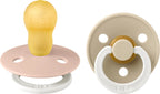 Bibs 2 suzete latex tip cherry Colour Night 18m+ Blush/Vanilla