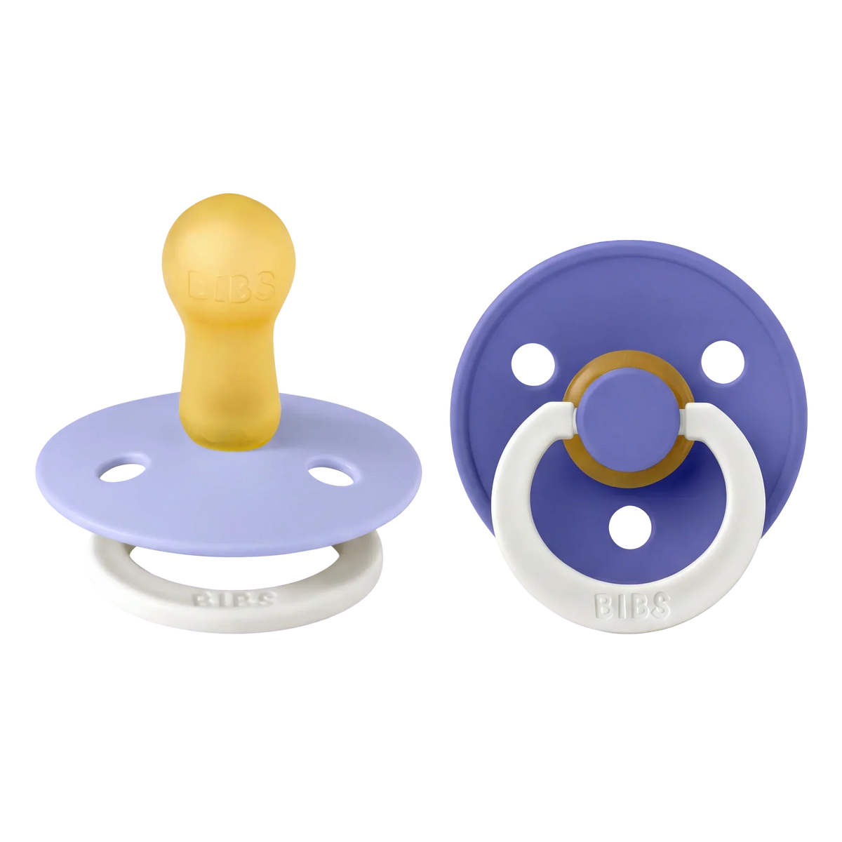 Bibs 2 suzete latex tip cherry Colour Night 18m+ Hush/Grape Imagine principală a produsului