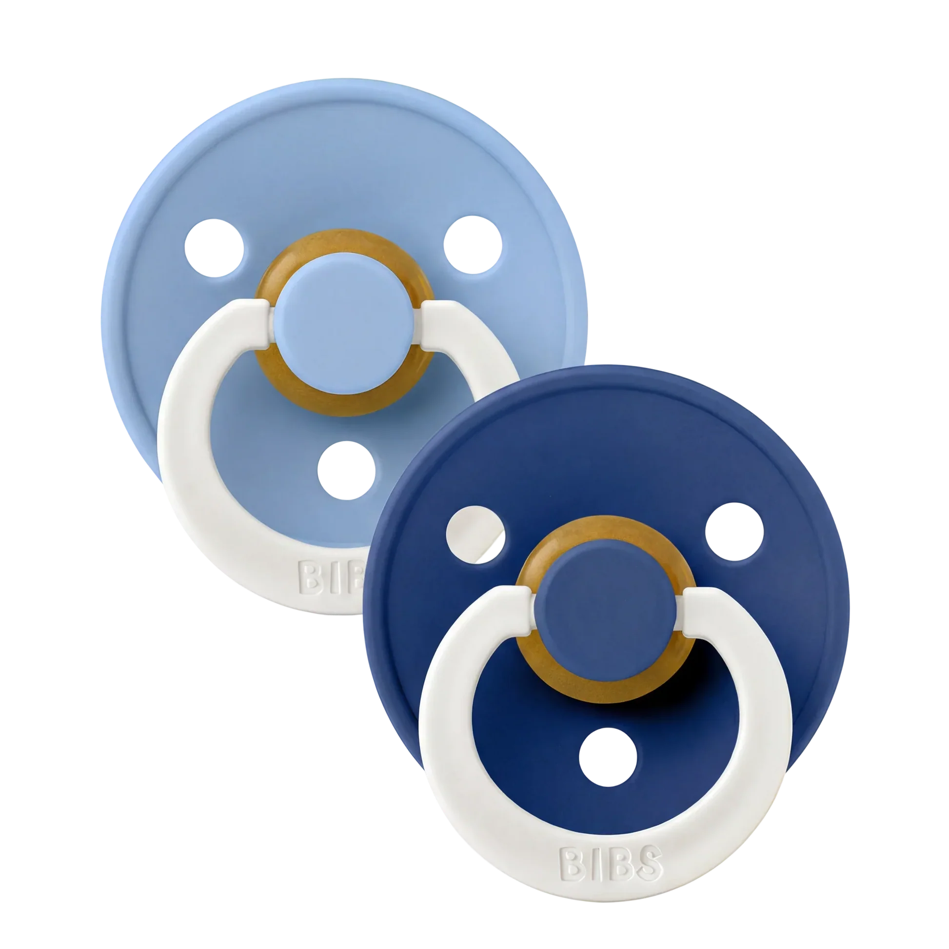 Bibs 2 suzete latex tip cherry Colour Night 18m+ Sky Blue/Cornflower Imagine secundară a produsului