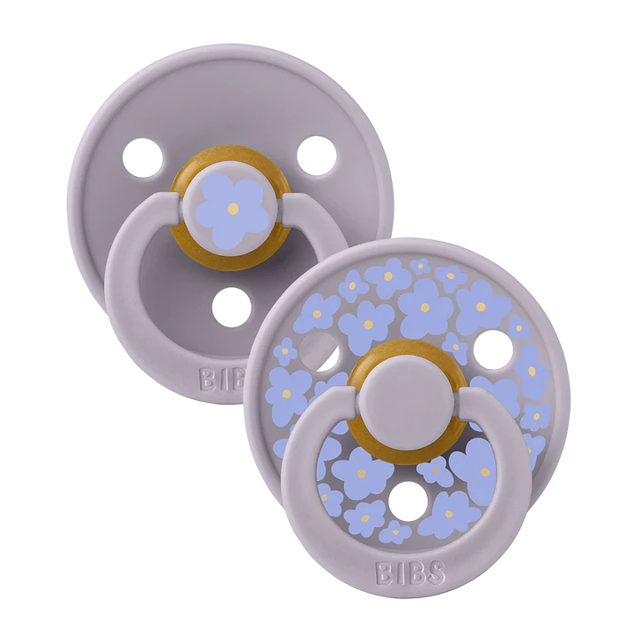 Bibs 2 suzete latex tip cherry Colour Studio 0-6 luni, Jasmine Fossil Grey Mix