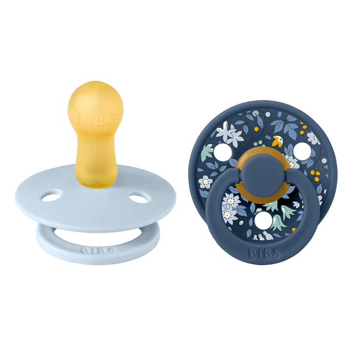Bibs 2 suzete latex tip cherry Colour X LIBERTY 0-6 luni Camomile/Blue Imagine secundară a produsului