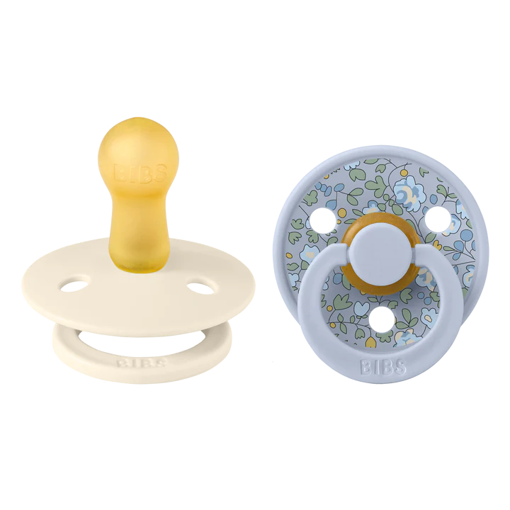 Bibs 2 suzete latex tip cherry Colour X LIBERTY 0-6 luni Eloise Dusty Blue/Ivory Imagine secundară a produsului