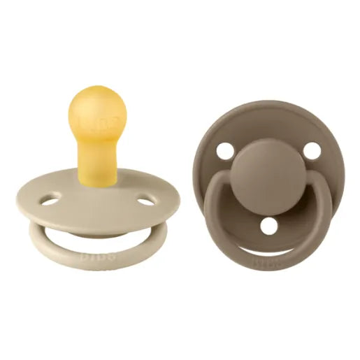 Bibs 2 suzete latex tip cherry De Lux 0-6 luni Vanilla/Dark Oak Imagine principală a produsului