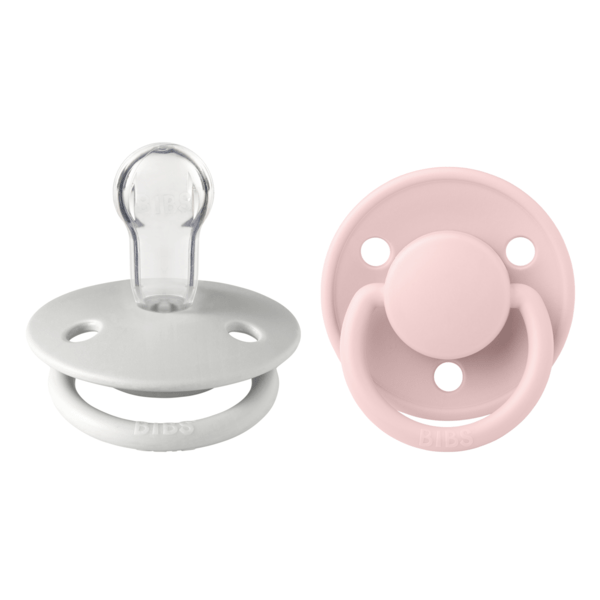 Bibs 2 suzete silicon tip cherry De Lux 0-3 ani, Haze/Blossom Imagine principală a produsului